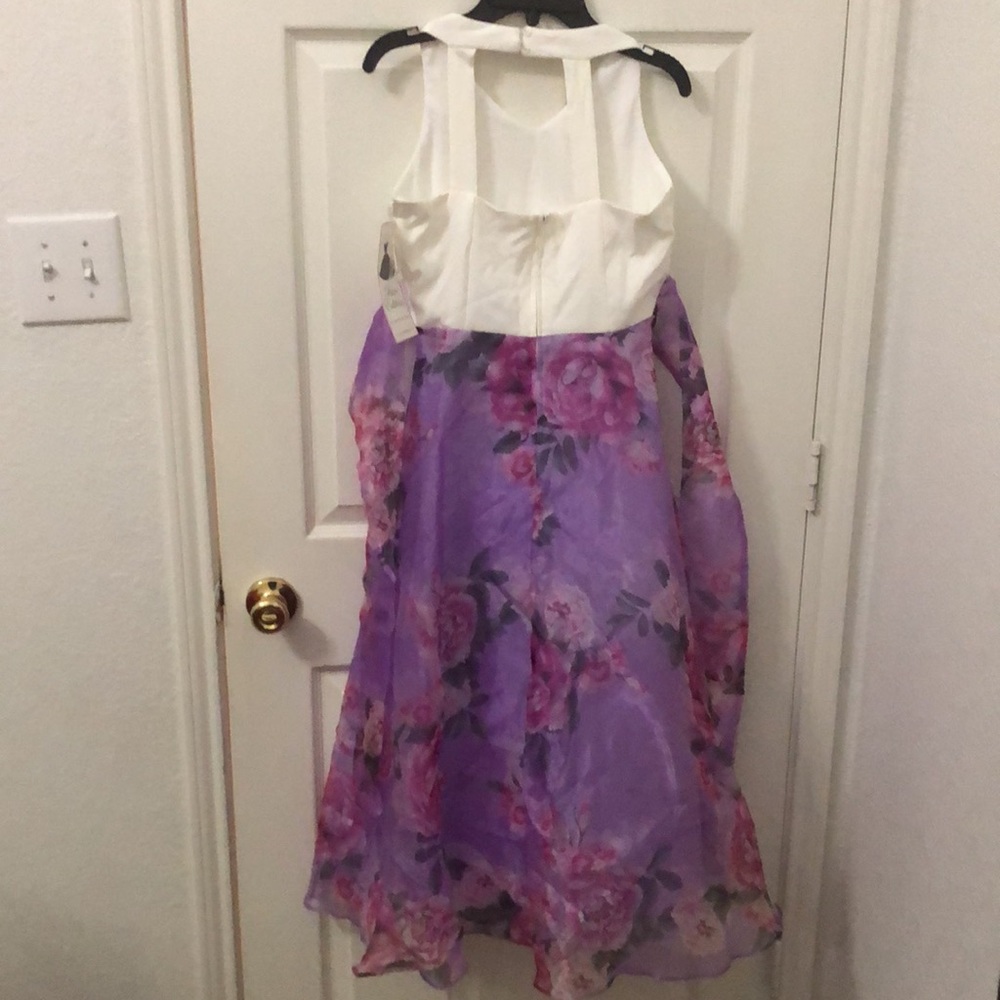 Rare Editions Big Girls Floral Organza Dress - Picture 10 of 11